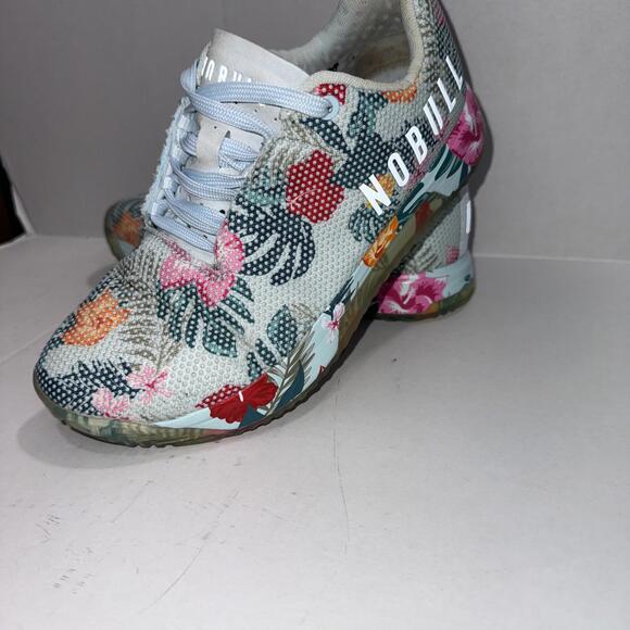 Women's No Bull Outwork Edge Impact Sneakers Blue Floral Athletic Shoes Size 8.5 - Picture 6 of 15